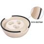 Flexzion Dog Bowl Slow Feeder, Anti-Gulping Pet Slower Feed Bowls (1.5-4 Cups) Size Capacity Food Container Dish with Raised 3 Column Design for Wet Dry Food Small Breed Puppy Animal Slow Down Eating