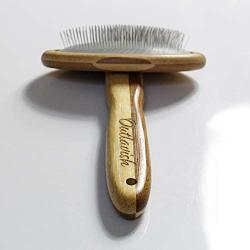 Outlavish Sheepskin Brush Bamboo Slicker, Longer Prongs, Stronger Design
