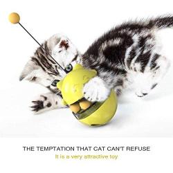 Highly Cat Toys Interactive Best Tumbler, Cat Ball Toy Treat Dispenser Funny Slow Food Cat Puzzle Feeder, Adjustable Food Leakage Hole Design, Safety and Durability for Cats
