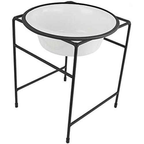 Platinum Pets Modern Single Diner Feeder with Stainless Steel Cat/Dog Bowl