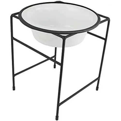 Platinum Pets Modern Single Diner Feeder with Stainless Steel Cat/Dog Bowl Platinum Pets Modern Single Diner Feeder with Stainless Steel Cat/Dog Bowl