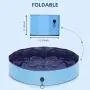 AIIYME Dog Pool, Pet Dog Pool Dog Swimming Pool, Plastic Kiddie Pool Foldable Pet Bathtub Large Pet Pool Portable Pool for Dogs, Cats and Kids Indoor & Outdoor（47’’ x 11.8’’/120 x 30 cm）