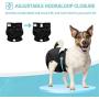 Avont [3 Pack] Washable Female Dog Diapers, Premium Reusable Highly Absorbent Doggie Diapers Wraps Durable Dog Diaper Cover - Large, Black