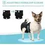 Avont [3 Pack] Washable Female Dog Diapers, Premium Reusable Highly Absorbent Doggie Diapers Wraps Durable Dog Diaper Cover - Large, Black