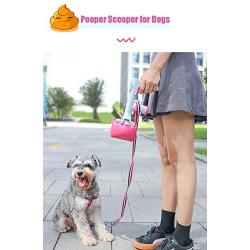 Pooper Scooper for Dogs，Pooper Scooper with Bag Pet for Small Medium Dogs Cats Outside Three Colors Optional Two in One Design (Blue)