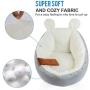 Washable Cute Cat Bed House - Warm Pet Sofa Kitten Bed Indoor Cat Bed Machine Washable Pet Bed Soft Cat Cuddle Bed for Cats Kittens Rabbit Bed Anti-Slip Bottom, Super Soft Durable Fabric