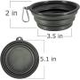 JPs Exchange Collapsible Dog Bowl, Portable and Foldable with Caribiner Clip for Travel (4 Pack)