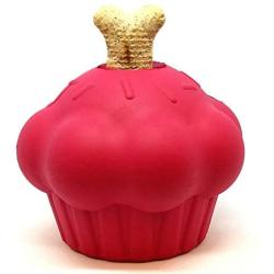 SodaPup - Durable Rubber Cup Cake Treat Dispenser Chew Toy Treat Dispenser Fetch Toy Slow Feeder Made in USA for Aggressive Chewers