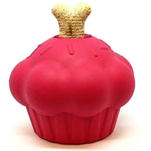 SodaPup - Durable Rubber Cup Cake Treat Dispenser Chew Toy Treat Dispenser Fetch Toy Slow Feeder Made in USA for Aggressive Chewers