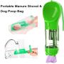 Newthinking Dog Water Bottle for Walking, Portable Dog Water Travel Dispenser with Food Container, Poop Shove and Waste Bag for Pets Outdoor Walking, Hiking, Travel