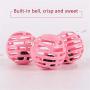 Plastic Bell Ball Pet Playing Ball Toys Two Color Bell Ball Jingle Balls Colorful Ball Toys Hollow Out Round Toys for Pet Cat Dog