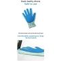 Plieren Floating Hair Brush for Cats and Dogs pet Grooming Gloves, Gentle dusting Brush Gloves (with self-Cleaning Brush), efficient pet Hair Removal Massage Gloves Blue