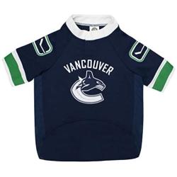 NHL Vancouver Canucks Jersey for Dogs & Cats, Small. - Let Your Pet Be A Real NHL Fan!