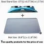 ZEXPRO Double Pet Food Bowls - Dog Bowls & Cat Bowls Made with Premium Stainless - Raised Feeding Stand with Non-Slip Silicon Mats Made with PP - Perfect for Cats and Small Dogs ZEXPRO Double Pet Food Bowls - Dog Bowls & Cat Bowls Made with Premium Stainless - Raised Feeding Stand with Non-Slip Silicon Mats Made with PP - Perfect for Cats and Small Dogs