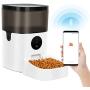 TTPet Automatic Cat Feeder with App Control, Timed Dog Food Dispenser, 4L Capacity, Bluetooth Enabled, Portion Control, Voice Recording, Timer Programmable up to 8 Meals a Day