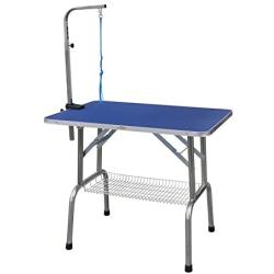 Go Pet Club Heavy Duty Stainless Steel Pet Dog Grooming Table with Arm