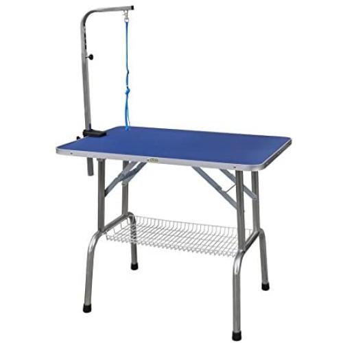 Go Pet Club Heavy Duty Stainless Steel Pet Dog Grooming Table with Arm