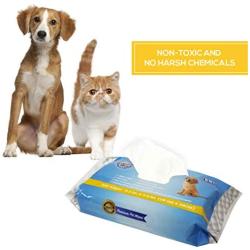 DOG GROOMING WIPES Hypoallergenic All-Natural Dog Wipes. LARGE SIZE 200 count, Unscented, Smooth, Hydrating, Deodorizing PET CAT DOG WIPES with Aloe Vera Lotion & Vitamin E for SOOTHING ENTIRE BODY!