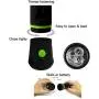 Waste Bags Dispenser with LED Flashlight, Poop Bag Holder for Dog Lead Leash, Diaper Bags Dispenser for Cradle or Car, Never Step on Poop Again at Night, includes 4 Rolls (15 Bags Per Roll, 60 Bags)