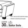 Enchanted Home Pet Sailor Sofa, Grey, Medium (CO3459-20GRY)