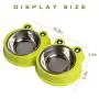 Rapsrk Double Cat Bowl Stainless Steel Dog Bowl,Durable Pet Bowls with No-Slip Design Resistant Silicone Mat,Cute Modeling Pet Food Water Dish for Feeder Dogs/Cats/Rabbit and Pets Rapsrk Double Cat Bowl Stainless Steel Dog Bowl,Durable Pet Bowls with No-Slip Design Resistant Silicone Mat,Cute Modeling Pet Food Water Dish for Feeder Dogs/Cats/Rabbit and Pets