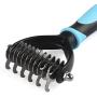 DELE Pet Fur Knot Cutter Remove Rake Grooming Shedding Brush Comb Rake Dog Cat Long Short Hair Metal Blade
