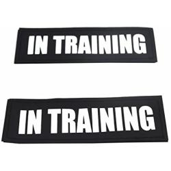 2 Pack Reflective Service Dog Patches with Hook Back for Pet Collar Vest Harness - 3 Sizes