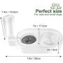 Joytale Cat Food and Water Bowls, Detachable Glass Feeder Bowl for Kitten, No-Spill Pet Bowl with Automatic Water Dispenser