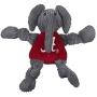 HuggleHounds Officially Licensed College Mascot Plush Corduroy Durable Squeaky Knottie, Great Dog Toys for Aggressive Chewers