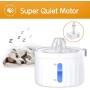 Beyoxfath Cat Water Fountain, Ultra-Quiet Cat Water Dispenser with Filter 68oz/1.9L, Auto Power-Off Pump, Intelligent Pet Water Fountain for Cats and Small Dogs with Dual Working Mode
