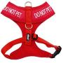 Dexil Limited DO NOT PET Red Color Coded Non-Pull Front and Back D Ring Padded and Waterproof Vest Dog Harness Prevents Accidents by Warning Others of Your Dog in Advance