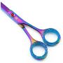 Dream Reach 3PCS Safety Round Tips Pet Grooming Scissors Kit for Dogs Cats Body Face Ear Nose Paw,6.5'' Straight Scissor,6.5'' Curved Scissor,4.5'' Straight Scissor with Bag