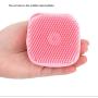 2 in 1 Pet Grooming Brush Bath Massage Brush, Shampoo Dispenser for Pet Grooming, Pet Scrubber Bathing Brush for Removes Loose Hair(Pink)