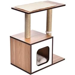 Amazon Basics Wooden Cat Furniture with Scratching Posts