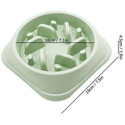 QUMENEY Dog Slow Feeder, Non-Slip Puzzle Pet Slower Food Feeding Dishes, Durable Preventing Choking Fun Dog Bowl for Small and Medium Sized Dogs