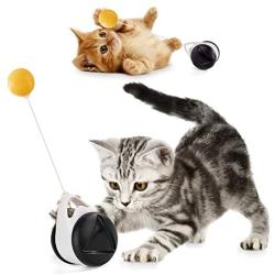 QQL Cat Toys for Indoor Cats Wheel Training Toys with Catnip Tumbler Balance Pet Toys Interactive Kitten Swing Toys Kitten Sports Educational Toys