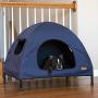 K&H Pet Products Original Pet Cot House Medium Navy Blue - Indoor & Outdoor Elevated Pet Bed & Shelter (25'' x 32'' x 28'')
