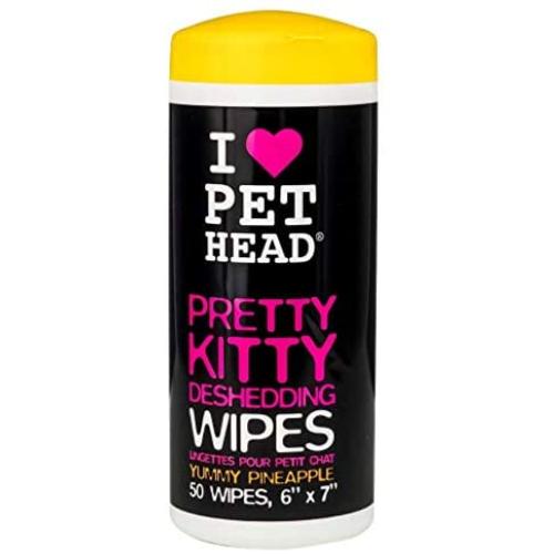 Pretty Kitty Deshedding Wipes, 50 pack, Pineapple