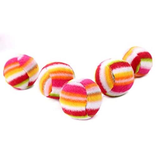 Aopiu 5pcs Funny Pet Cat Ball Toys,Kitten Teaser Bite Interactive Chew Grinding Toy