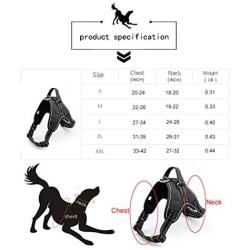 Dog Harness No Pull, Easy On and Off Pet Harness Vest, Durable Material with Reflective Strip,Easy to Adjust for Medium Large Dogs
