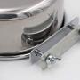Pet Food Water Bowl with Clamp Holder Stainless Steel Coop Cup Hanging Feeder for Dog Bird Parrot Cat Rabbit