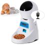 YUNDING Robot Appearance Automatic Cat Pet Feeder with Timer Programmable Auto Cat Feeder Portion Control Voice Recording Ir Detect Food Dispenser for Cat Dog