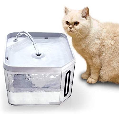 Unicam Pet Water Fountain for Cats and Dogs, Automatic Cat Water Fountain with Replaceable Filter, USB Interface Dog Water Fountain, 2.5L/84oz,3L/106oz.