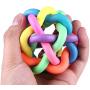 Yhytbhsh Fun Colorful Weave Style Bell Ball Pet Toy, Size: M (7.57.57.5cm) FFIIKIF