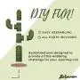 Bobocawa 41'' Cactus Tall Cat Scratching Post - Cactus Cat Scratcher with Sisal Rope Cat Tree Climbing Frame - Teasing Wand Set Included