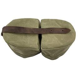 Hide & Drink, Travel Food & Water Double Dog Bowl, Portable Roll Up Heavy Duty Accessories for Pet Lovers Handmade :: Waxed Canvas
