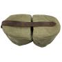 Hide & Drink, Travel Food & Water Double Dog Bowl, Portable Roll Up Heavy Duty Accessories for Pet Lovers Handmade :: Waxed Canvas