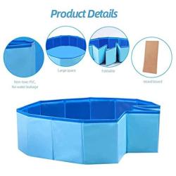 GabeFish Collapsible Dog Pool for Small Medium Large Breeds, Cats Foldable Summer Bathing Tub