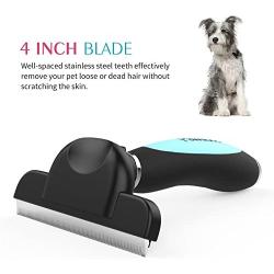 PAWABOO Pet Shedding Tools, DeShedding Grooming Tools Trimmer Comb Self Cleaning Brush for Small Medium Large Dogs/Cats, with Interchangeable Detachable Blades and Hair Release Button