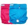 Paw Inspired Washable Dog Diapers | Reusable Dog Diapers | Washable Female Dog Diapers | Cloth Dog Diapers for Dogs in Heat, or Dog Incontinence Diapers (Large (2 ct.), Assorted (White Lining))